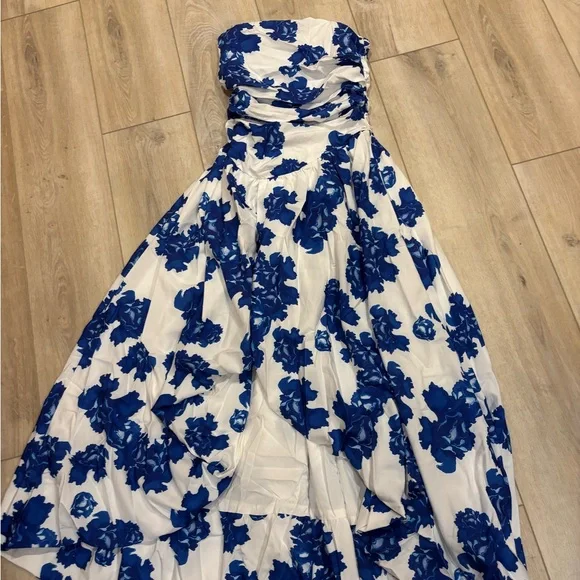 Chic Blue Floral High Low Dress - Picture 8 of 10